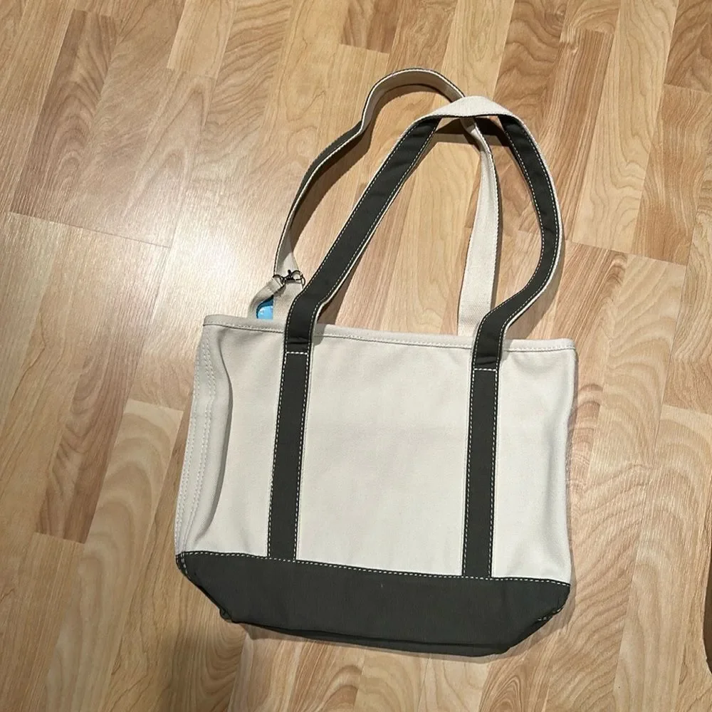 Land's End Canvas tote various colors embroidery pockets key hook Size Medium - Picture 5 of 12